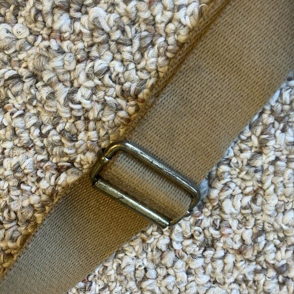 Fossil Brown Corduroy Crossbody Messenger Handbag Adjustable Strap Y2K Purse - Picture 7 of 15